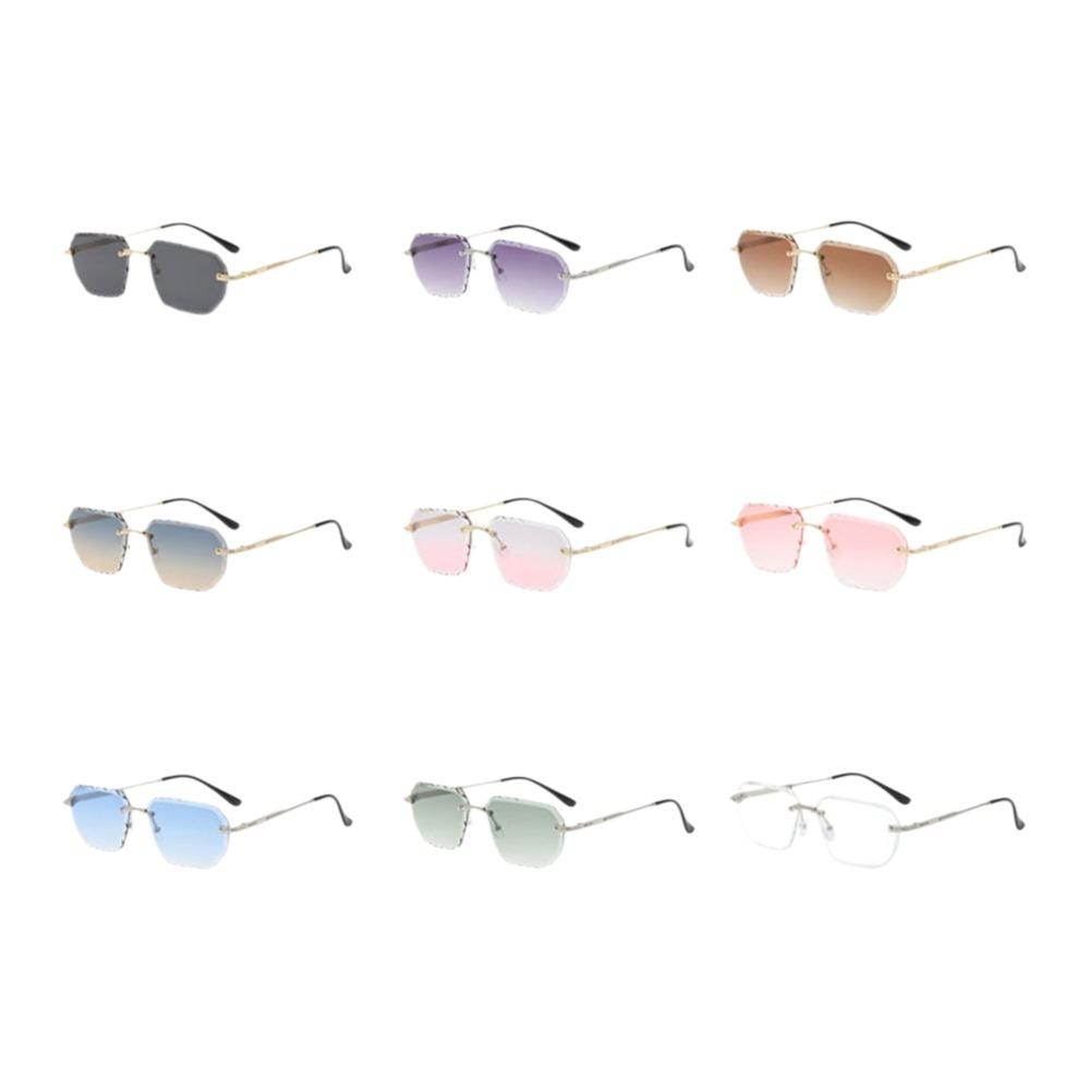 Frameless Rimless Sunglasses Square Driving Eyewear Personality Men Sunglasses Unisex