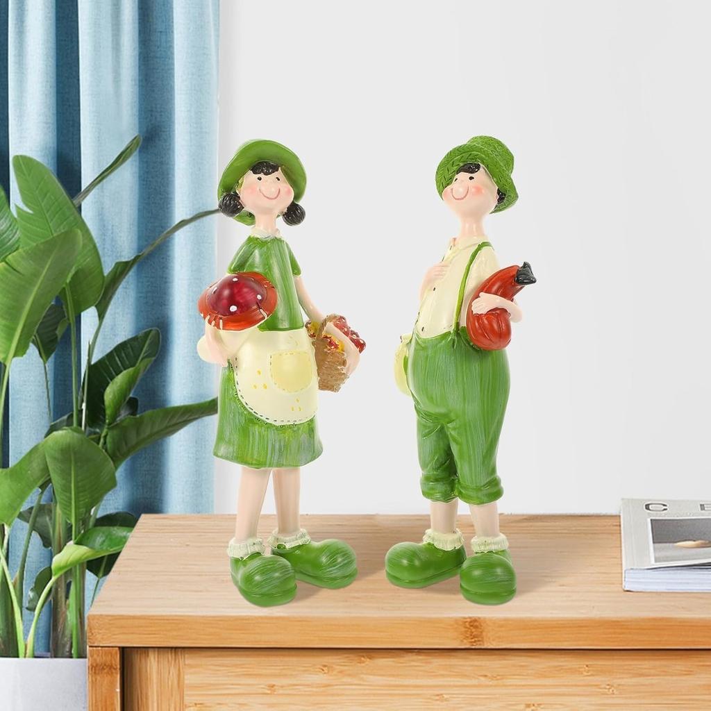 1 Pair Kids Resin Romantic Ornaments Wife Husband Figurines Couples Figurines Car Couples Figurines Couple Sculpture Girl Lovers Dining Table