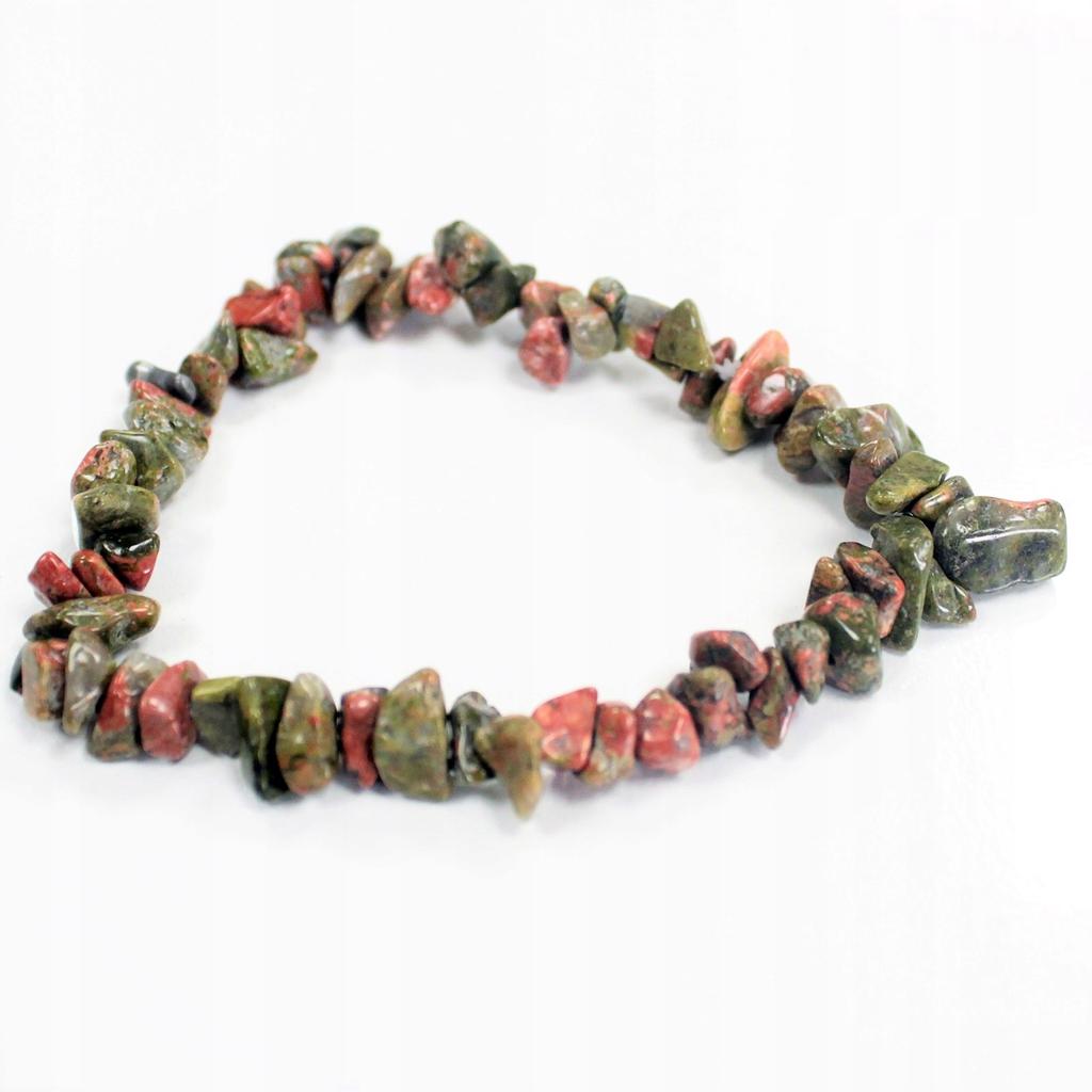 Bracelet with Natural Stones - Unakite