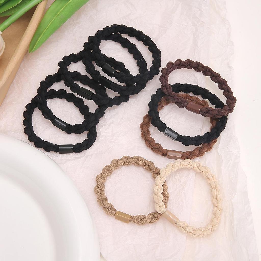 5Pcs High Elastic Fried Dough Twists Headband Hair Ring Head Rope Fashion Headwear For Girl Rubber Band Hair Accessories
