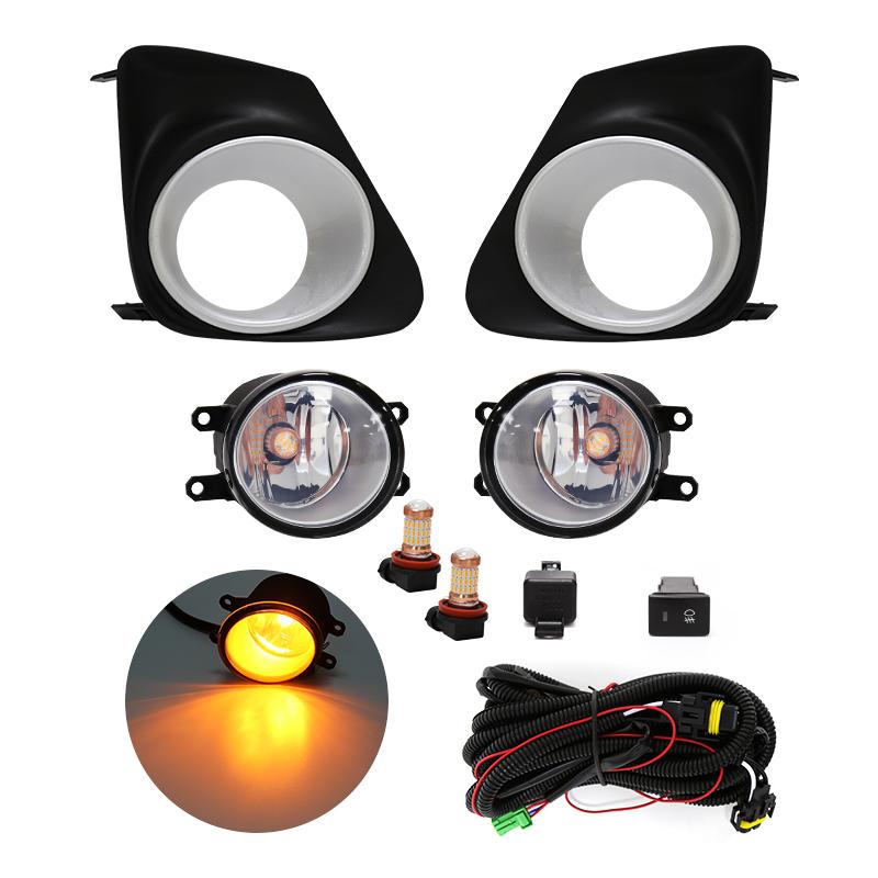 Для Toyota Corolla Altis 2011 2012 2013 Противотуманные фары Дневные ходовые огни Хромированные провода Реле переключателя