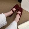 Fashion Fashion Flock Women Mary Janes Flats Shoes Soft Female Shallow Footwear Butterfly-Knot Ladies Flats Slip On Shoes New