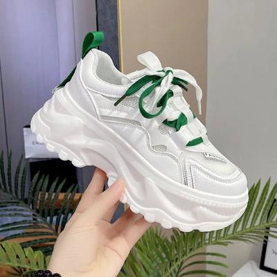 Модная женская обувь 2024 года, горячая распродажа, женская обувь на шнуровке, вулканизированная, модные кроссовки на платформе с сетчатой подошвой высокого качества Zapatos