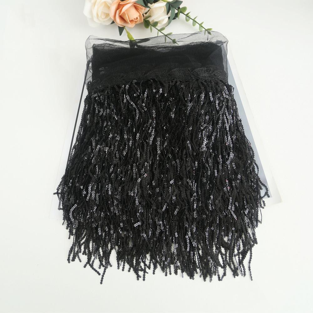 10 Yards 20cm Width Sequin Tassel Fringe DIY Accessories Decorative Trimmings  Dress Trimming