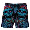 Summer Fashion 3D Skull Print Shorts Men's Personalized Hip Hop Beach Pants Shorts Swimming Pants Quick Drying Surfboard Shorts