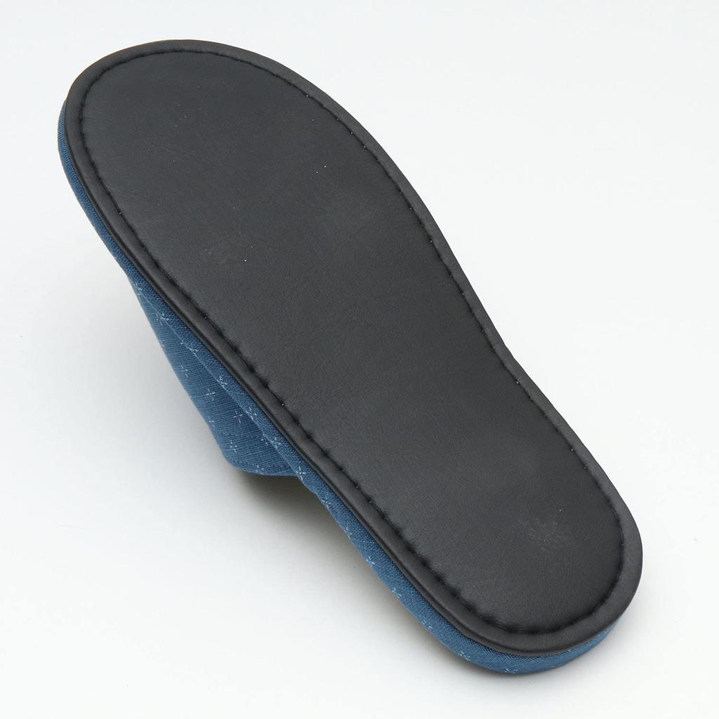 Japanese Cross Mosquito Kasuri Pattern Tatami Size Set of 3 [Lifestyle] Japanese-made Front-Opening Slippers, L, [Kahoku Slippers, Kahoku, Yamagata,