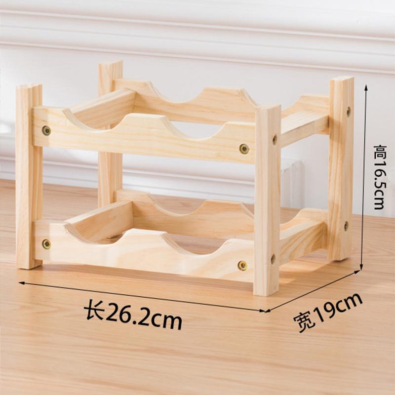 2/3 яруса деревянная винная стойка, собранная стойка-органайзер для кухонной кладовой на столешнице, полка для хранения вина, барные принадлежности