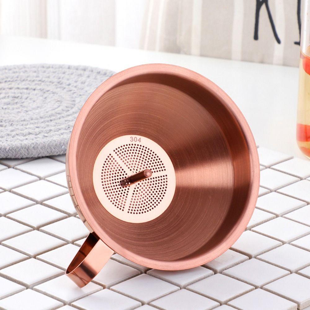 Detachable Strainer Kitchen Funnels Anti-slip Handle Funnel for Filling Small Bottles Oil