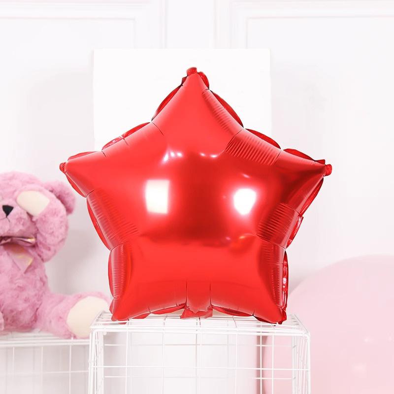 Monochrome Pentagram Aluminum Film Balloon Solid Color Shopping Mall Hotel Ktv Bar Store Scene Decoration