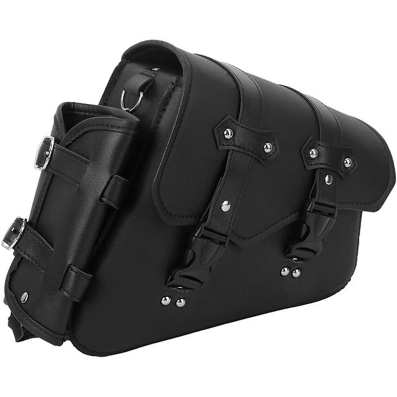 ABOK-Motorcycle Saddle Bag Rocker Bag Side Tool Bag Rocker Bag Bicycle Replacement Accessories Black Versatile