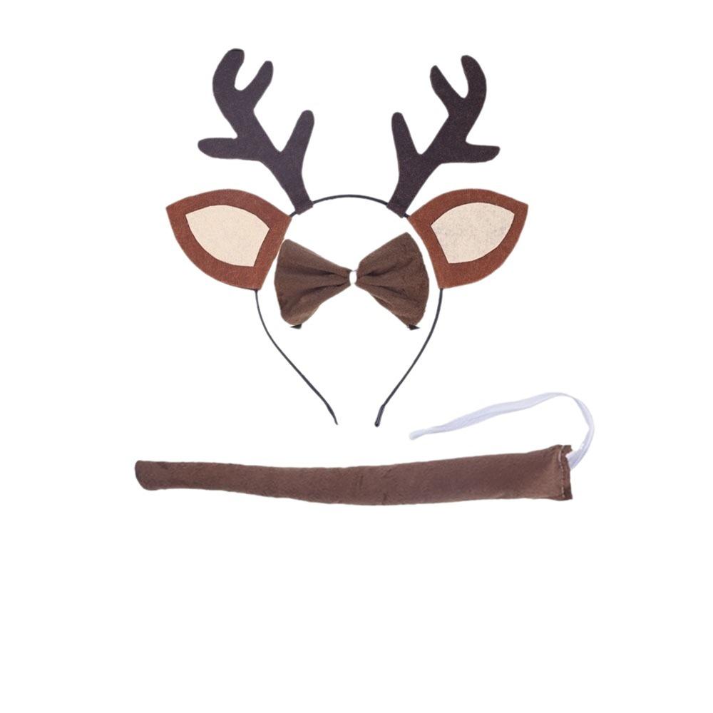 Bow Tie Christmas Headband Antler Reindeer Hair Hoop Cute Xmas Hairband  Kids