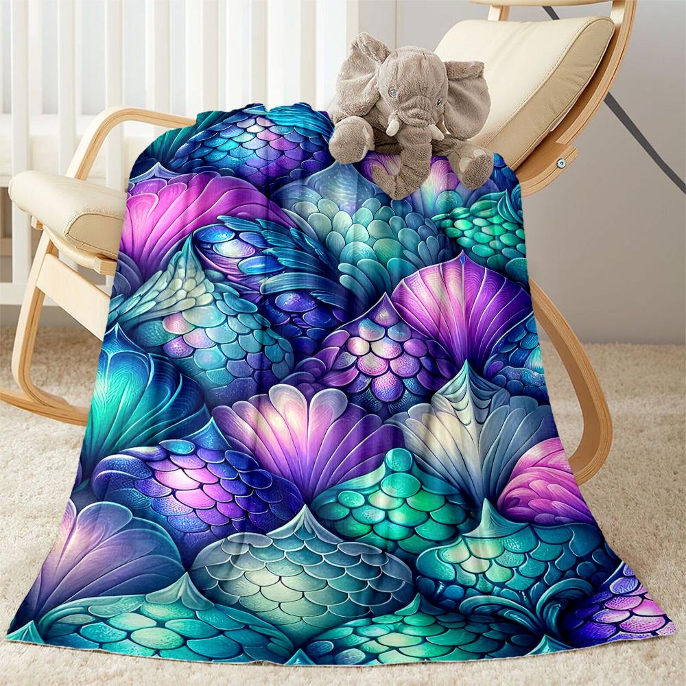 Mermaid In The Ocean Swirl Blankets are suitable for living rooms, bedrooms, camping, and other places, making them an ideal choice for gifts.