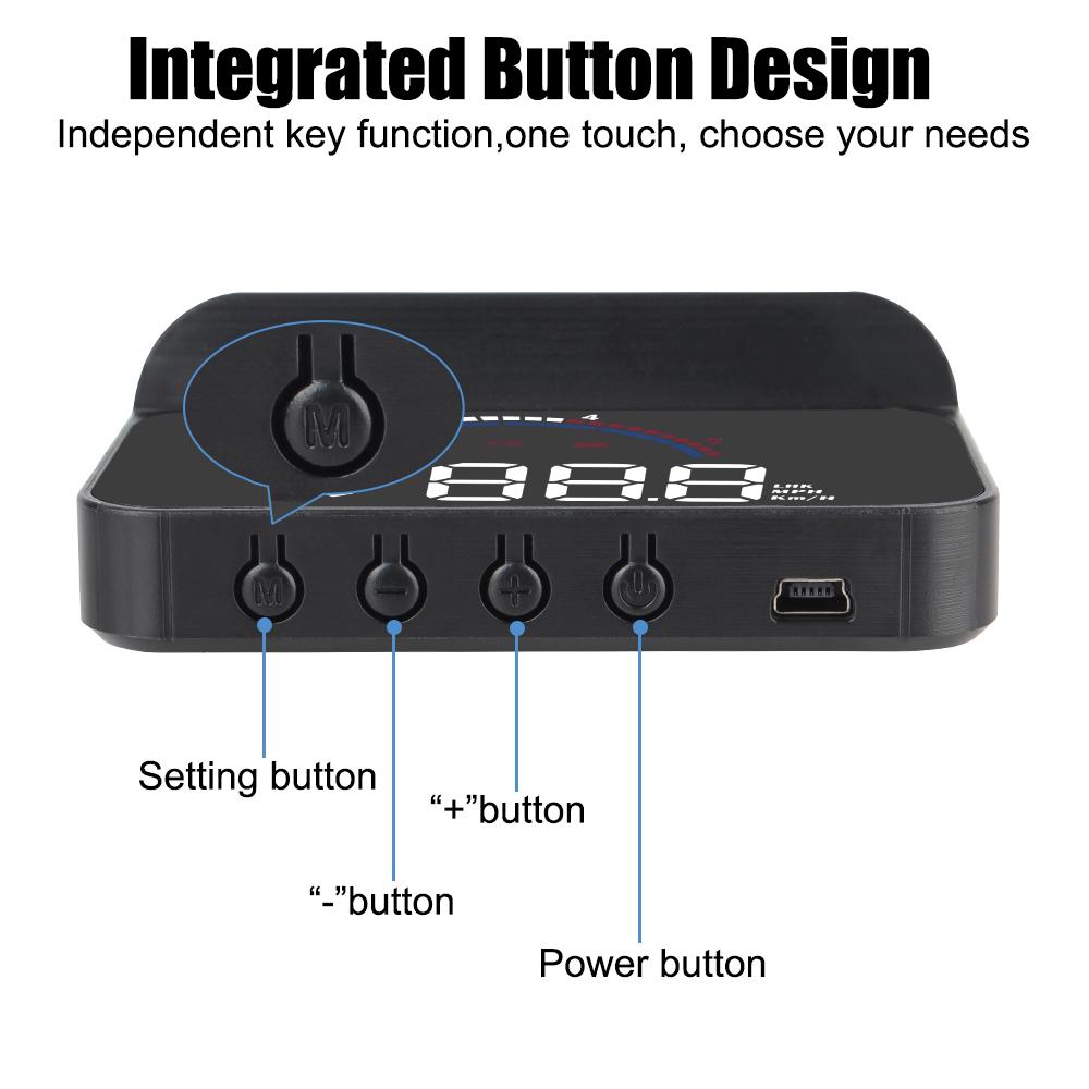 Универсальный проектор на лобовое стекло автомобиля, дисплей на лобовом стекле, спидометр M13 HUD, GPS, компас, часы, измеритель скорости, цифровой будильник