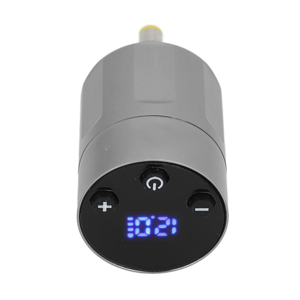 Беспроводной блок питания для тату DC-интерфейс Емкость 1300 мАч Светодиодный экран Батарея для тату-машинки Серебристый