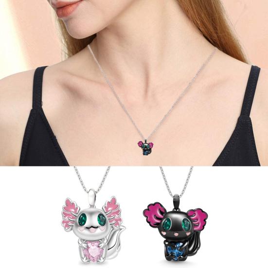 Женское ожерелье Сердце Искусственный Кристалл Яркий Блеск Декоративный Регулируемый Универсальный Подарки На День Рождения Нержавеющая Сталь