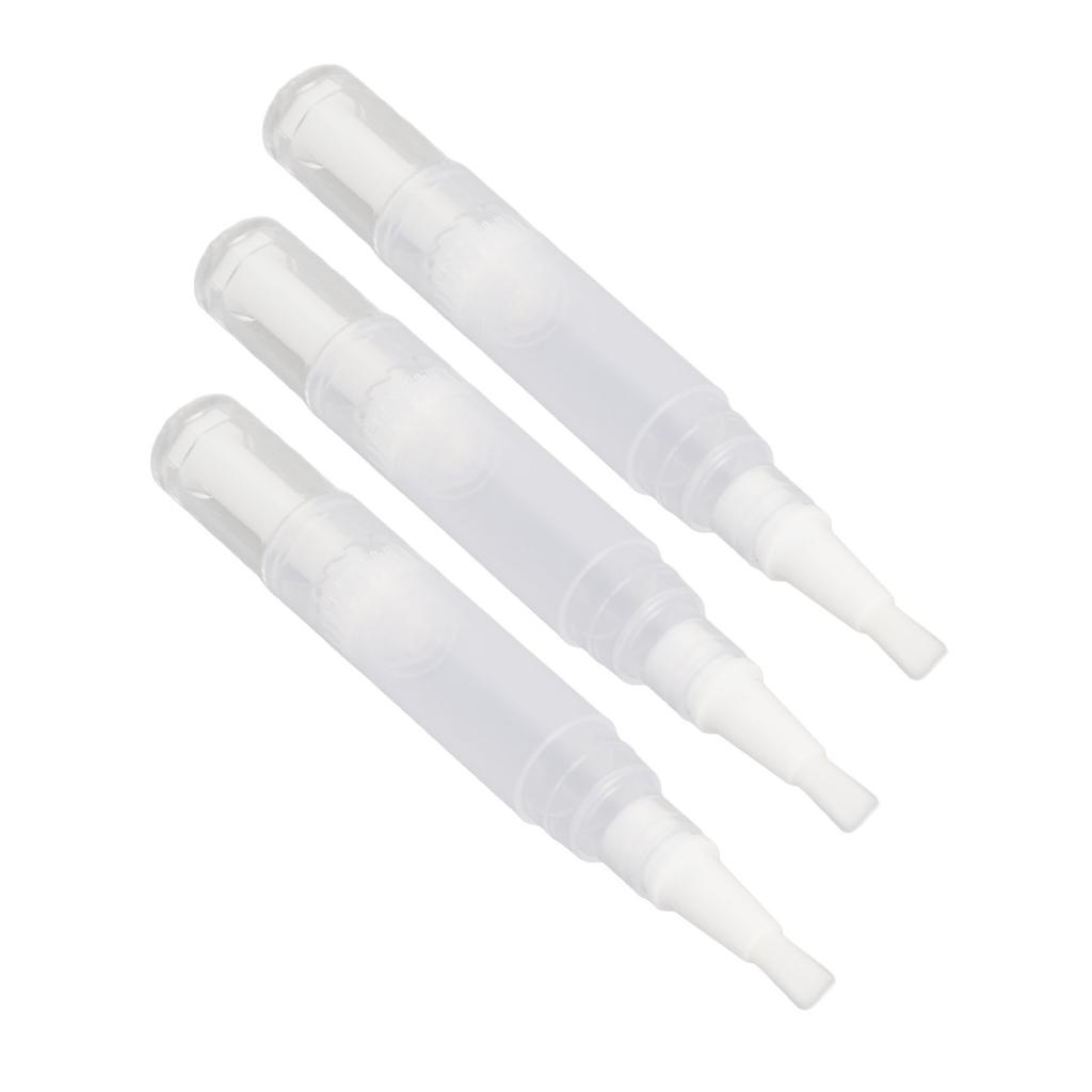 Набор из 3 прозрачных ручек-твист 4,5 мл, пустые, с вращающимся аппликатором-кисточкой, многоразовые контейнеры для масла для ногтей, аппликаторы для блеска для губ