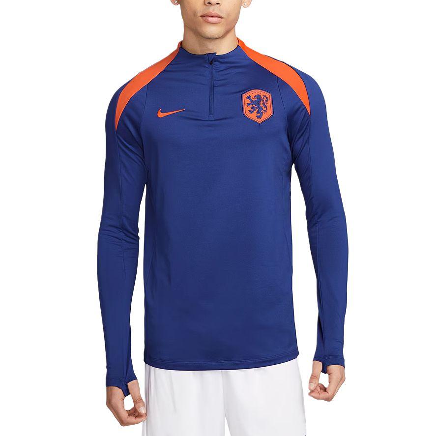 Nike Нидерланды Тренировочная футболка для футбола Strike Dri-FIT Королевский синий Оранжевый FJ2997-455