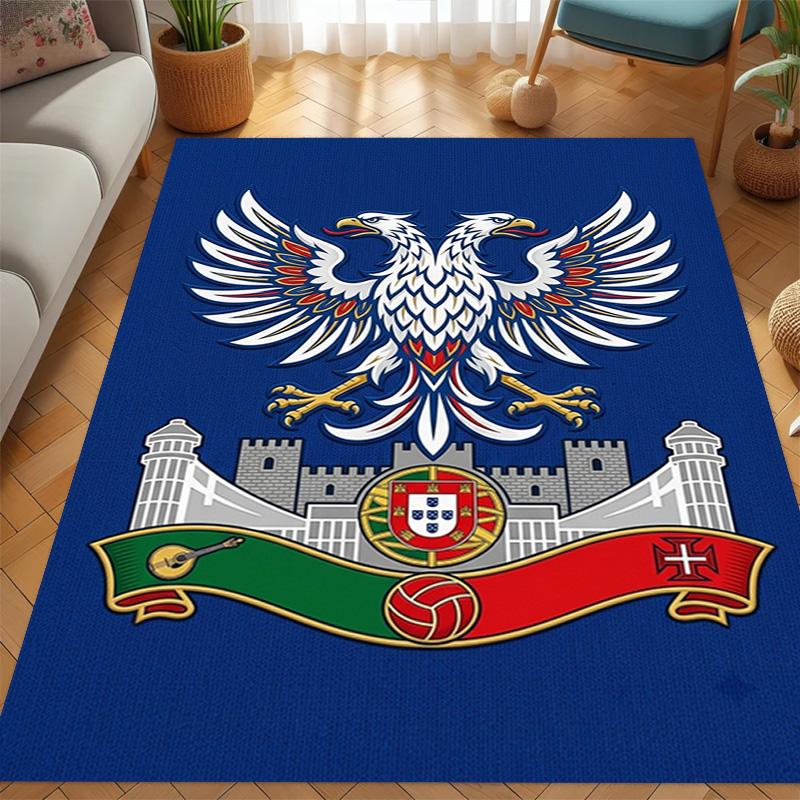 Portuguese Heritage Emblem carpet printing Living room and bedroom mats Dormitory decoration Doormat Christmas gifts