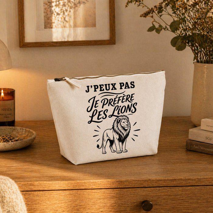 Trousse de toilette - PLANETEE - J'peux pas minimaliste - Beige - 100% coton - 3 L