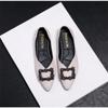 Fashion New Style Women's Suede Dyed Flats Pointed Loafers Wedding Bridesmaid Princess Dress Shoes High Quality Diamond Low Top Shoes