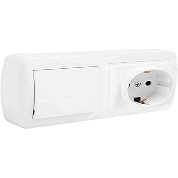 Prize électrique - SOLERA - SOLLERA BASE DOUBLE BIPOLAIRE - Белый - Прямоугольный - Внутренний