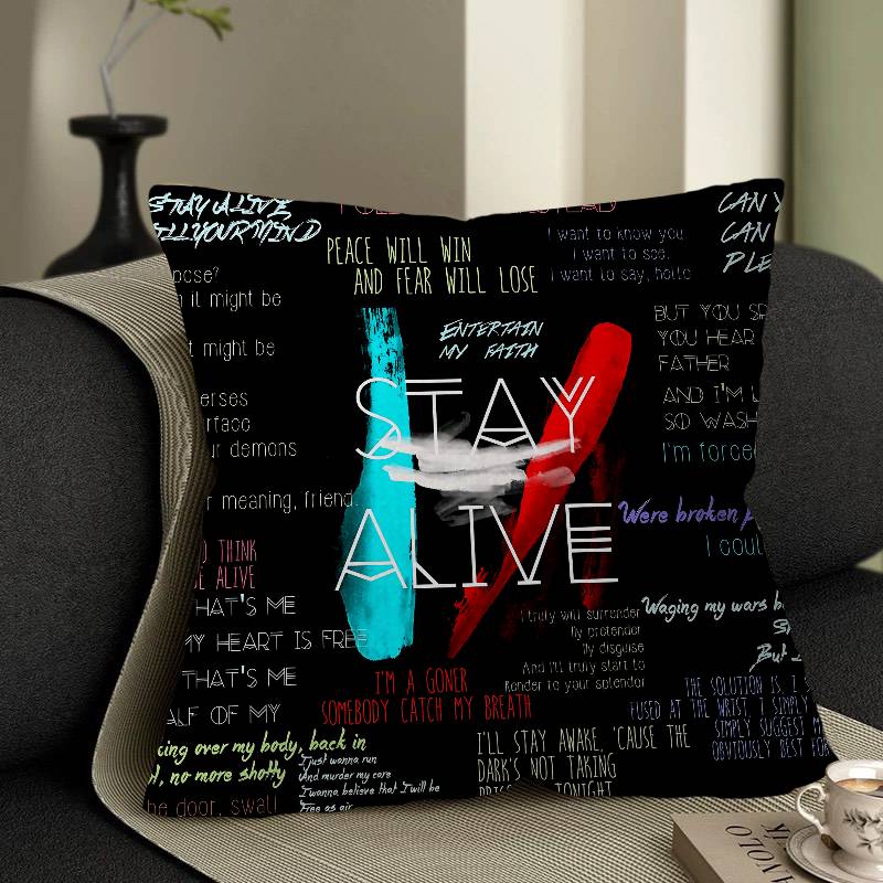 Pop Band T-Twenty One Pilots Cushion Cover Decorative Pillow Sofa Home Decor Case Pillow Cases
