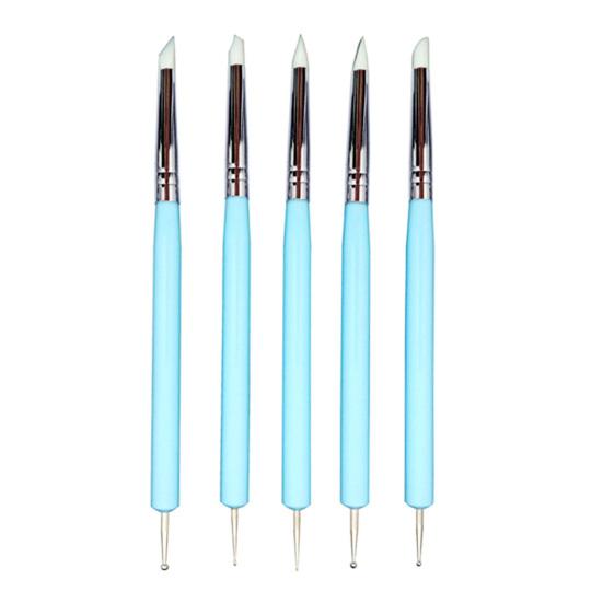 5 шт. силиконовый инструмент для лепки из глины моделирование точечная керамика ремесло для DIY нейл-арт украшения торта