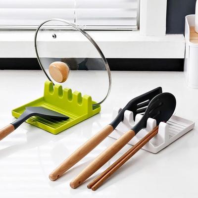 Стеллаж для хранения крышки кастрюли, противоскользящий многофункциональный держатель для ложки, шпателя, столешница, стеллаж для организации домашней кухни