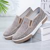 Summer Men's Platform Casual Canvas Shoes Flat Non-slip Walking Leisure Shoes for Men Delicate Texture Upper Fashion Trend Shoes