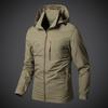 Men's Spring and Autumn Plus Size Hooded Hundred Thin Coat Breathable Lightweight Zipper Section Outdoor Sports and Leisure Punching Coat Jacket