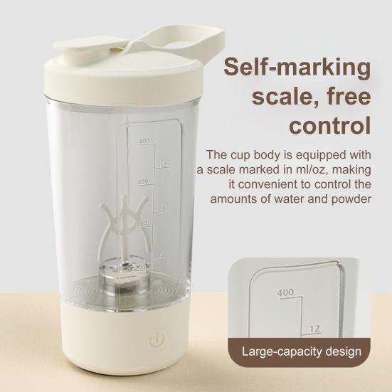 400ml Self-Stirring Automatic Shaker Cup USB Rechargeable Protein Shaker Meal Replacement Portable Sport Mixing Cup