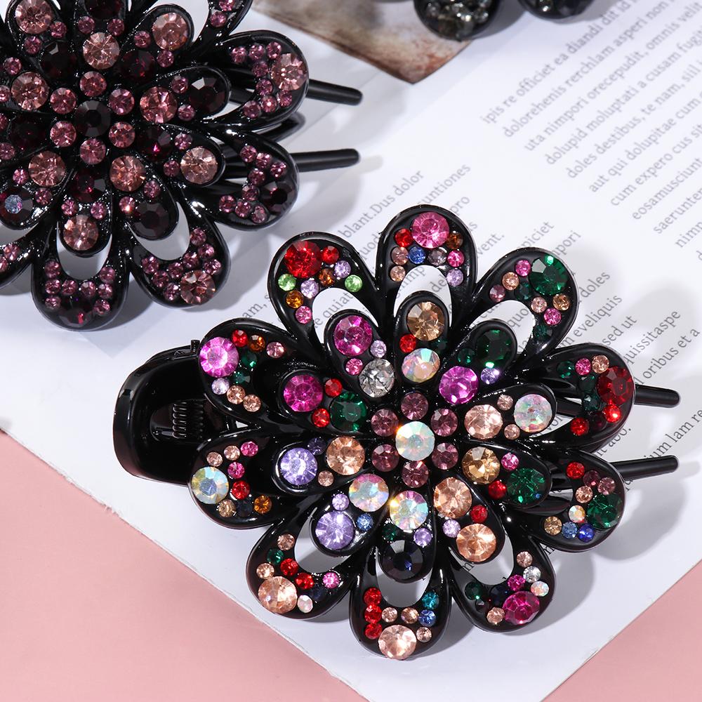 Заколки для волос Аксессуары для головных уборов Булавки-ласточкин хвост Заколки-уточки Заколки для волос Заколка для волос со стразами Кристаллический цветок