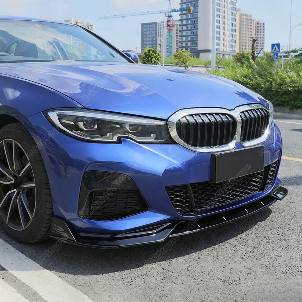 For BMW 3 Series M Sport G20 G21 G28 2019 2020 2021 2022 Front Bumper Spoiler Splitter Lip 3-section Front Shovel Modification