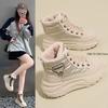 Мода 2025 Осенние ботинки Женские кроссовки Кожа Холст Дышащие Вулканизированные Платформа Летняя обувь Модная Повседневная Женская обувь