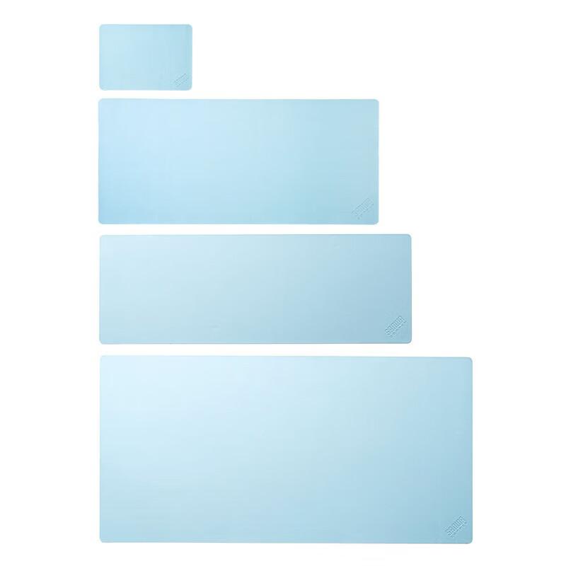 Large Desk Mat, Big Computer Mouse Pad for And Rollable And Portable, Non-Slip Base, PU Leather Easy to Clean, Portable, Sky Blue, Large Size, 90*40