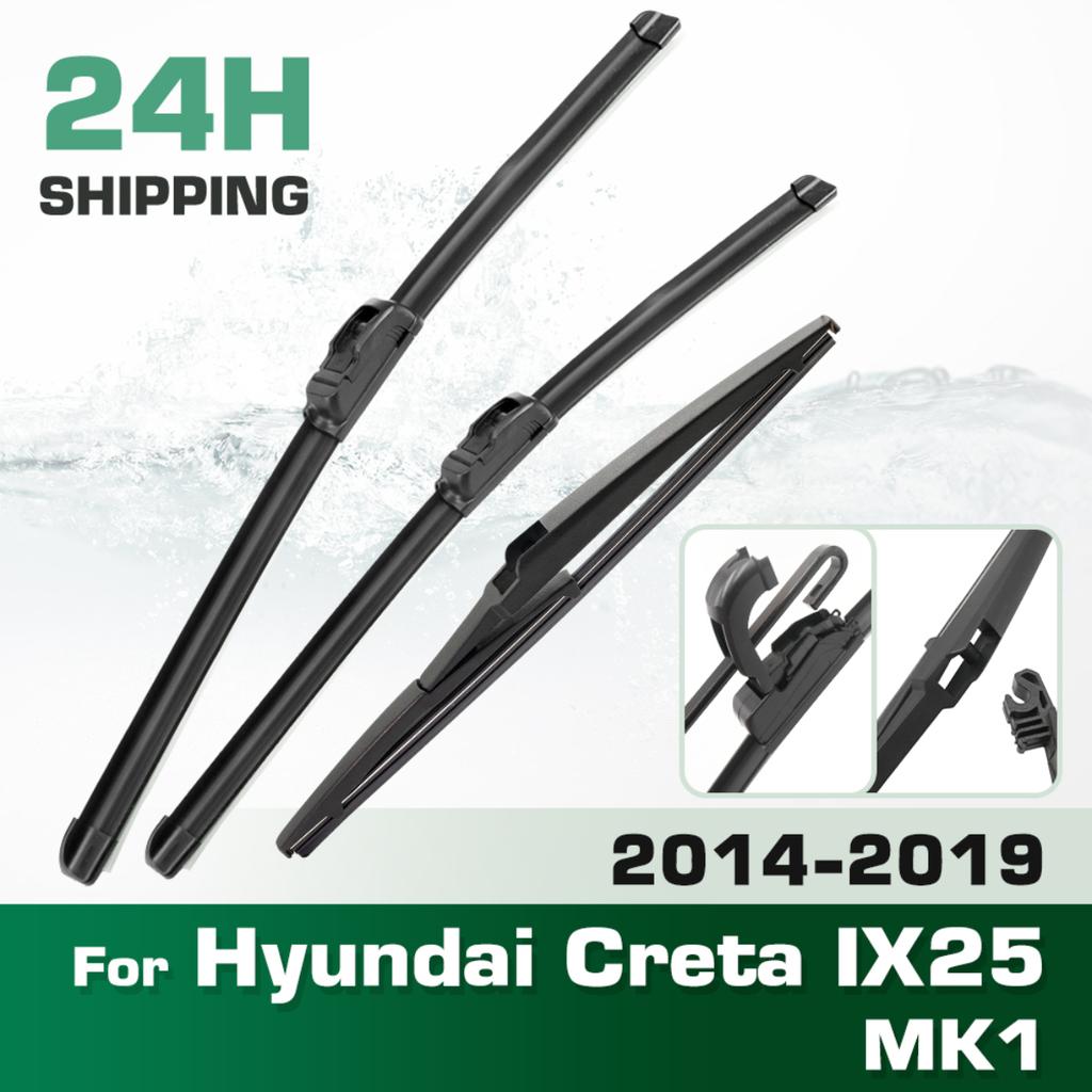 Для Hyundai Creta IX25 MK1 2014-2019 2015 2016 Дворники Передние и Задние Щетки стеклоочистителя Лобовое стекло Окно Щетки 24"+16"+11"