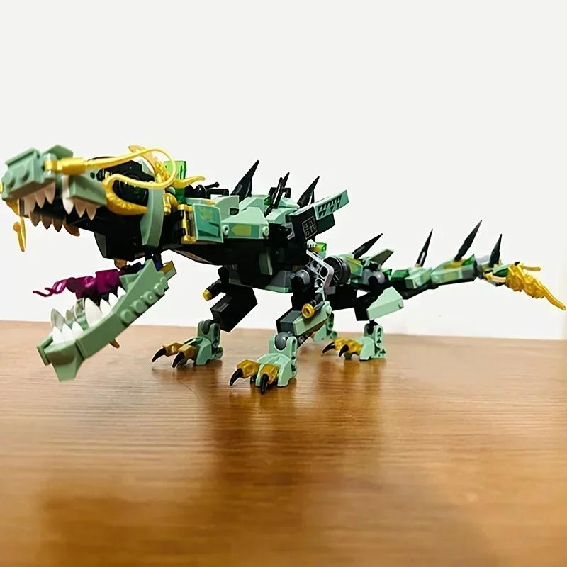 495 шт. Зеленый дракон строительные блоки киносериал подвижные сборные строительные блоки развивающие игрушки подарки на день рождения
