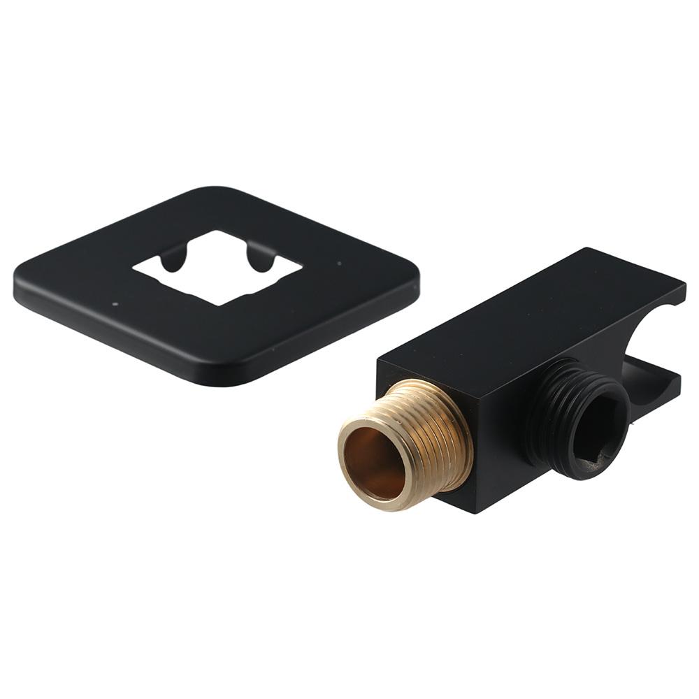 Square Wall Supply Elbow Solid Brass Flange Shower Hose Connector Shower Bracket Fashion