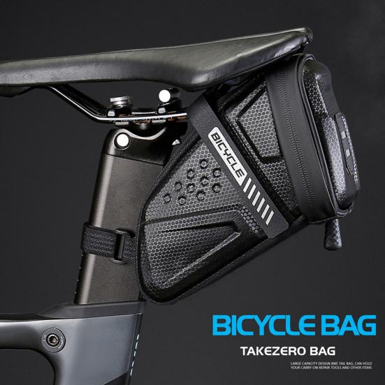 Сумка для седла велосипеда EVA Hard Shell Водонепроницаемая светоотражающая сумка для хранения инструментов под седлом для шоссейного и горного велосипеда Аксессуары для велосипеда