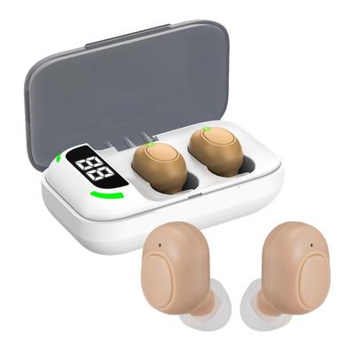 Цифровой слуховой аппарат MimiClear Plus Наушники для громкости шума [Беспроводные внутриканальные для пожилых людей, 8-уровневая регулировка, Подавление, Перезаряжаемые,