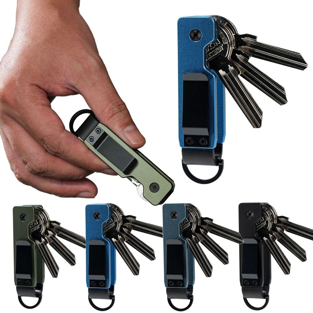 Metal Key Case Holder Holds 2-5 Keys Keys Fob Smart Keychain Outdoor