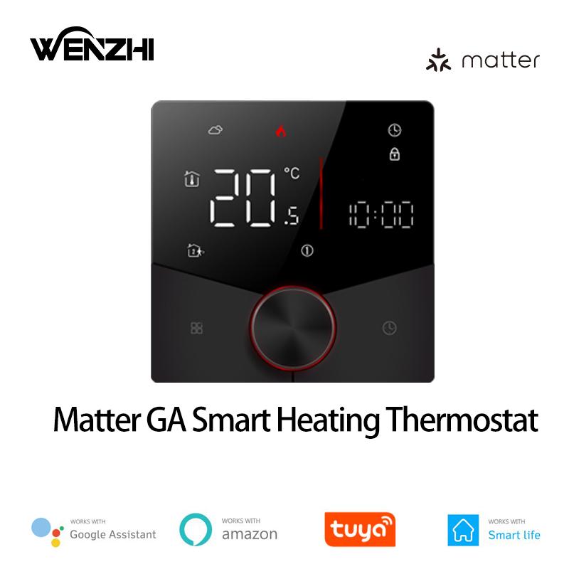 Matter Warm Floor Room Heating Thermostat Temperature Controller Water/Electric/Gas Boiler Tuya Smart Life Alexa Home Homekit