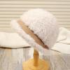 Women S Plush Bucket Hat Winter Warm Ear Protection Casual Hat