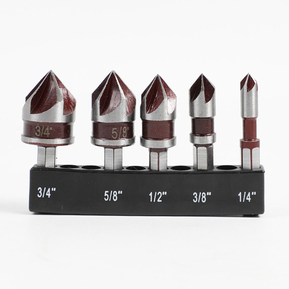 Hex Shank Chamfer Drill Bit Hole Opener Chamfering Tool Drill Bit Set  Carpentry Power Tool