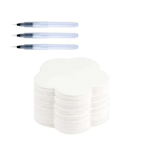 Foam Texture Blank Painting Paper 3D Drawing Magic Canvas Sponge with Water Brush White Puffy Paint Paper for Kids Adults DIY Art Craft Supplies