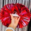 Yousheng Double-headed Metallic Pom Poms Cheerleading Flower Ball with Handle Team Sports Spirit Party Kids Adults Cheer Pompoms