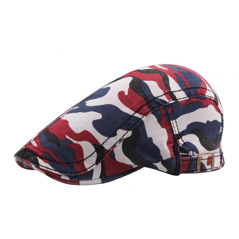 Autumn New Men'S Youth Washed Cotton Camouflage Hat Jungle Cap Riding Mountain Climbing Sun Protection Beret