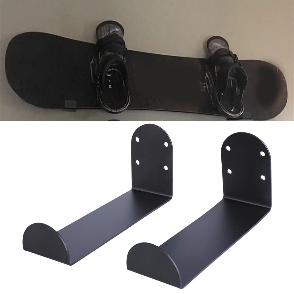 Упаковка из 2 настенных вешалок для ковриков для упражнений, держателей для ремней для йоги, органайзеров для фитнес-лент и досок для серфинга и сноуборда