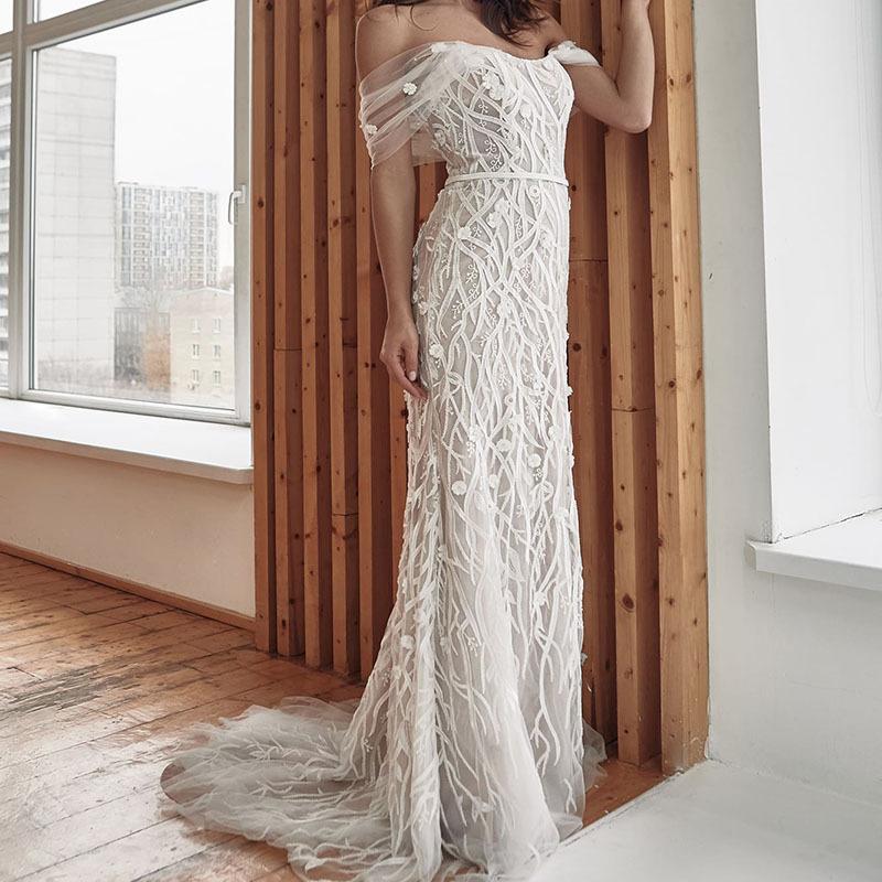 Women's Summer Holiday Slim Fishtail Backless Halter Lace Dresses