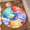 Love Bears Cozy Night Round Rug for Livingroom,Bedroom, Palyroom, Chair Rug, Area rug, Circle Carpet, Large Size Fan Christmas gift